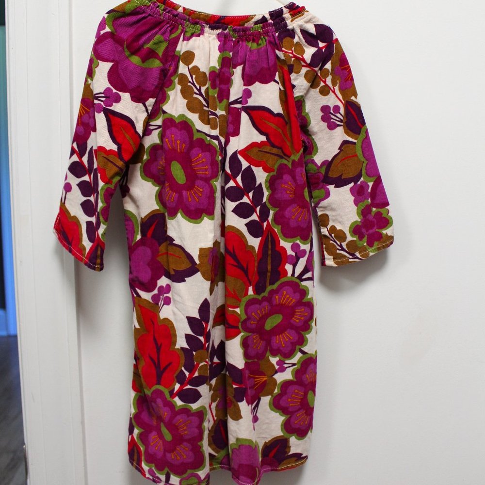 GAP Kids fine wale corduroy bold floral dress